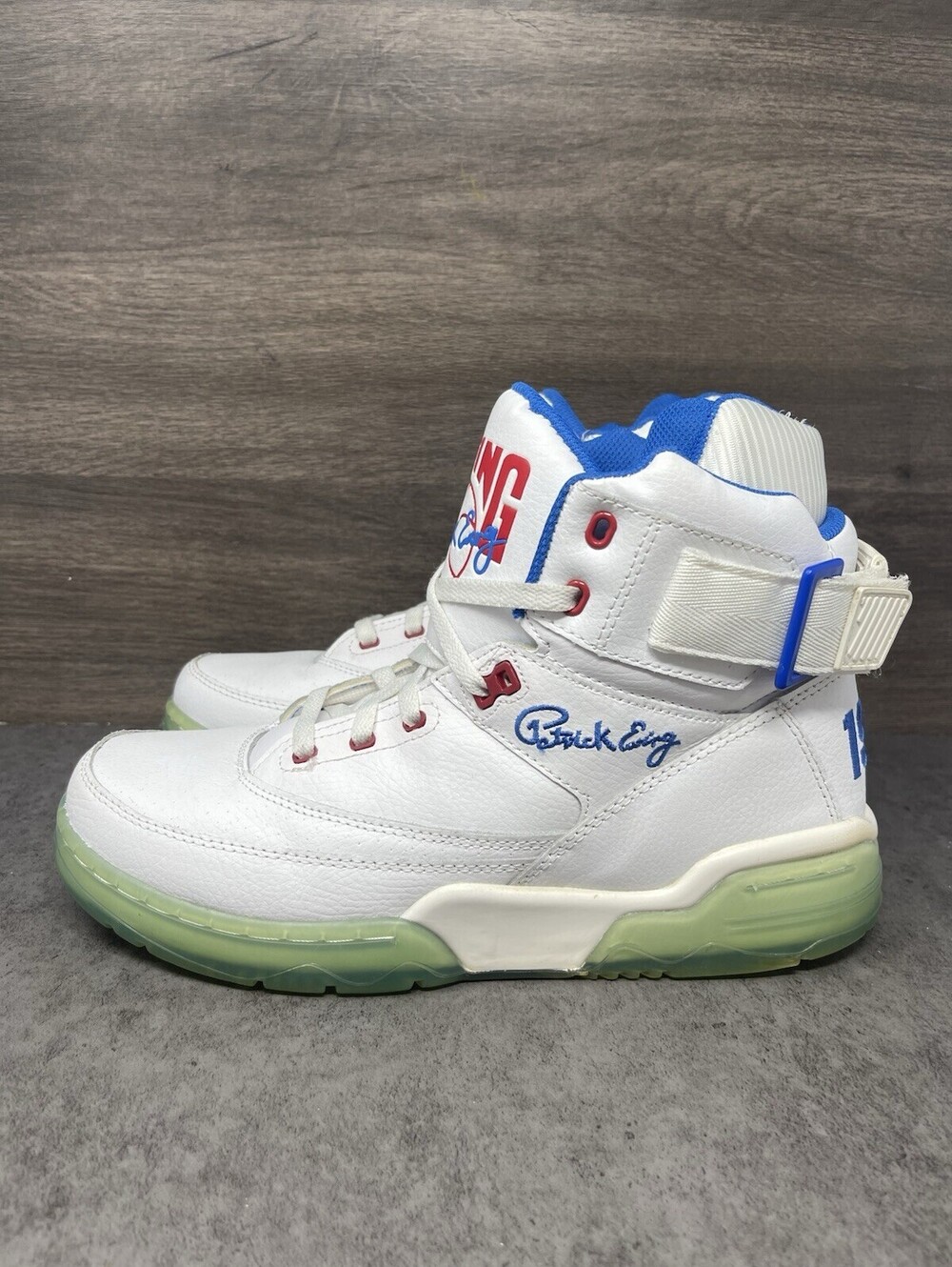 Ewing 33 Hi Patrick Ewing Size 10.5 Mens White Royal Blue Retro Basketball Shoes